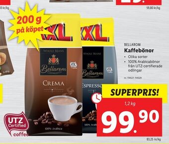 Lidl Kaffebönor erbjuda