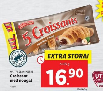 Lidl Croissant med nougat erbjuda