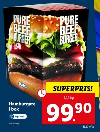 Lidl Hamburgare i box erbjuda