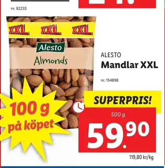 Lidl Mandlar xxl erbjuda