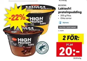 Lidl Laktosfri. proteinpudding erbjuda