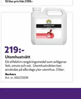 K-rauta Beckers Fasadtvätt erbjuda