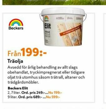 K-rauta Beckers Elit Träolja erbjuda