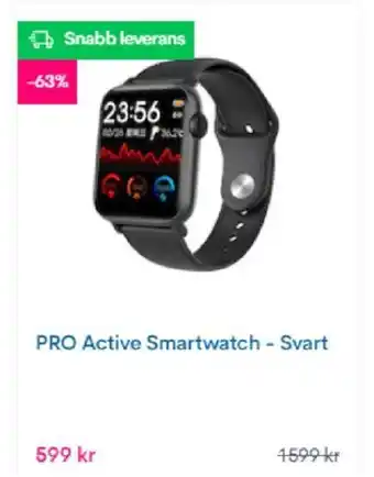 CDON PRO Active Smartwatch - Svart erbjuda