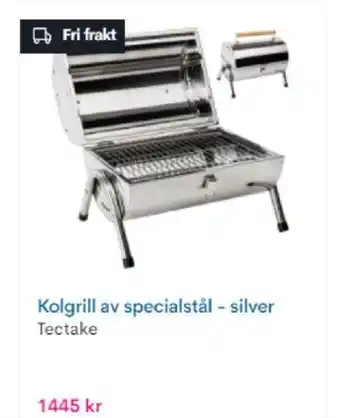 CDON Kolgrill av specialstål - silver erbjuda