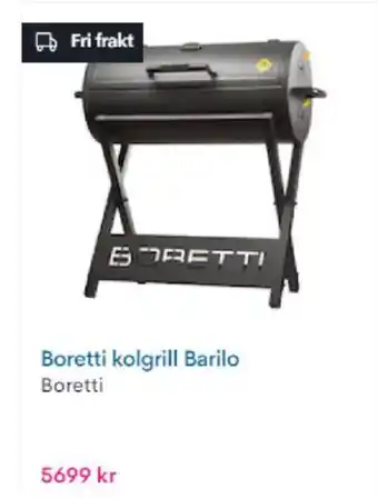 CDON Boretti kolgrill Barilo erbjuda