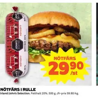 Coop Nötfärs i rulle 500g erbjuda