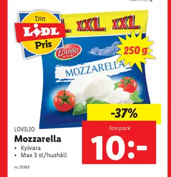 Lidl Mozzarella 125g erbjuda