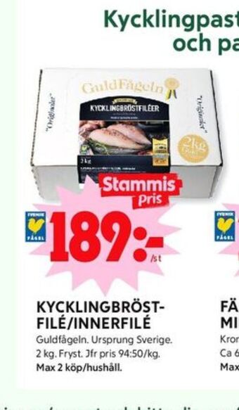 ICA Kvantum Guldfågeln kycklingbröstfilé erbjuda