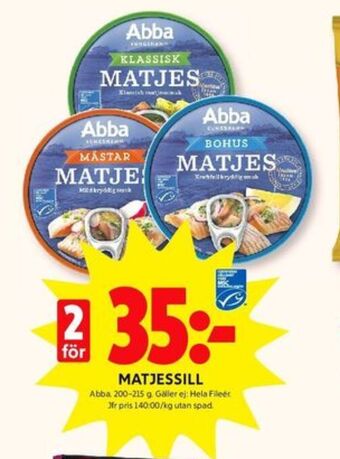 ICA Kvantum Abba matjessill erbjuda