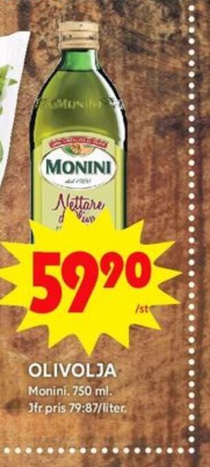 ICA Kvantum Monini olivolja erbjuda