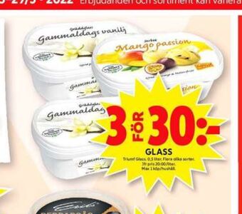 ICA Maxi Triumf gräddglass erbjuda