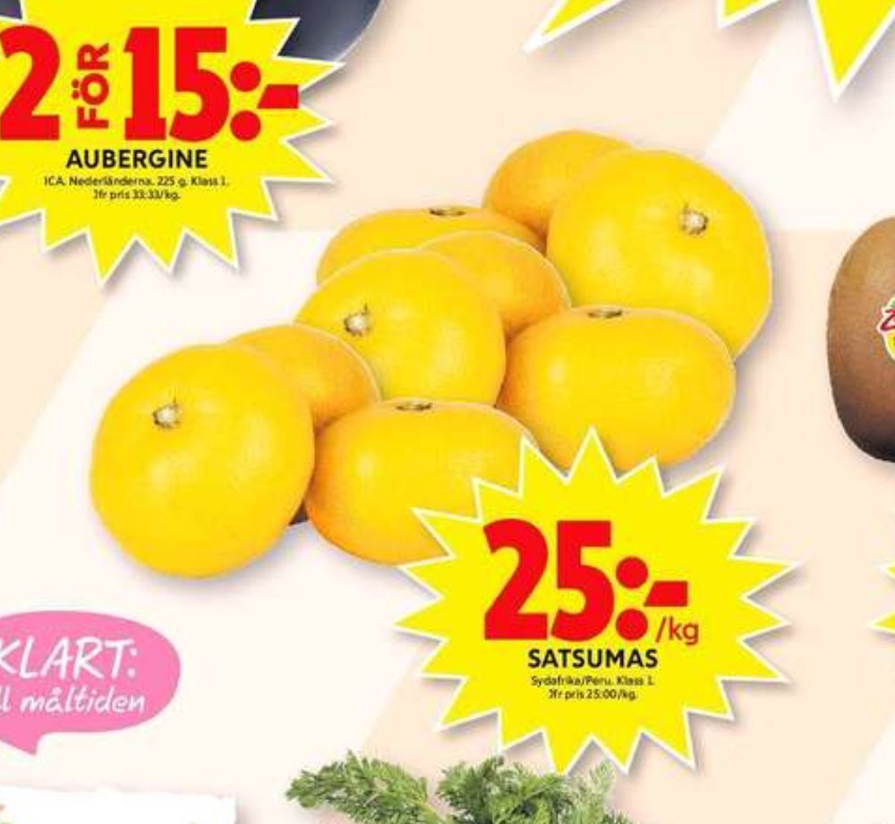 Ica satsumas erbjudande hos ICA Maxi