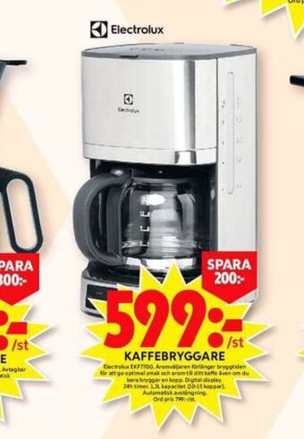 ICA Maxi Electrolux kaffebryggare erbjuda