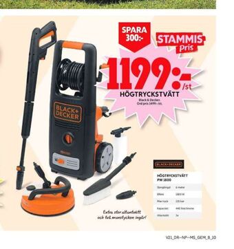 ICA Maxi Black&decker högtryckstvätt erbjuda