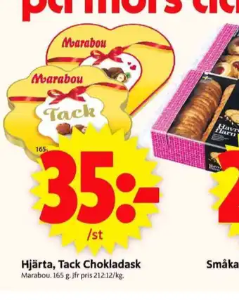 Tack chokladask