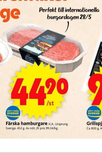 ICA Supermarket Ica hamburgare erbjuda