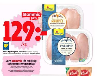 ICA Supermarket Kronfågel kycklingfilé erbjuda