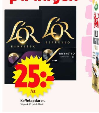ICA Supermarket L or kaffekapslar erbjuda
