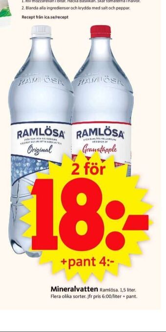 ICA Supermarket Granatäpple mineralvatten erbjuda