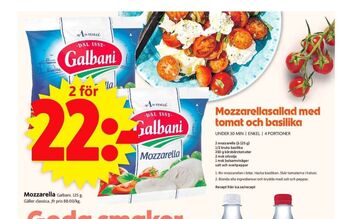 ICA Supermarket Galbani mozzarella erbjuda