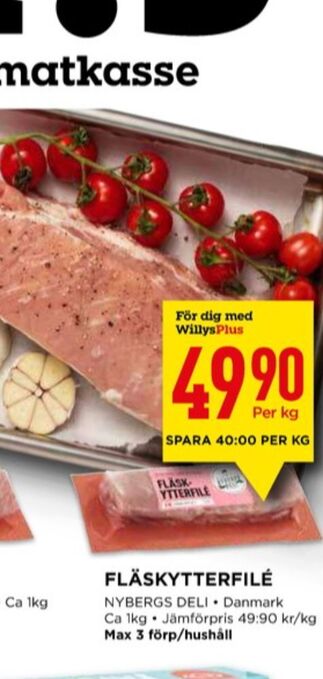 Willys Nybergs deli fläskytterfilé erbjuda