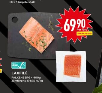 Willys Falkenberg seafood laxfilé erbjuda