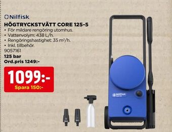 Jem&Fix Högtryckstvätt core 125-5 erbjuda