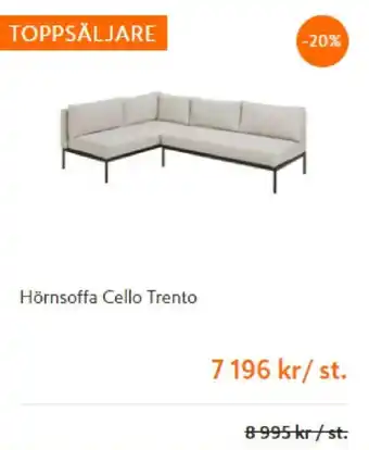 Hörnsoffa Cello Trento