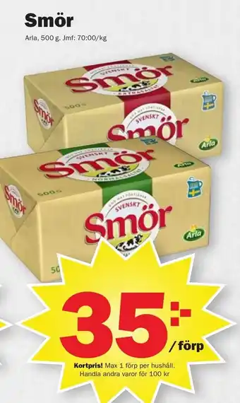 Pekås Arla Smör 500 g erbjuda