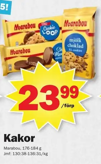Pekås Marabou, Kakor 176-184 g erbjuda