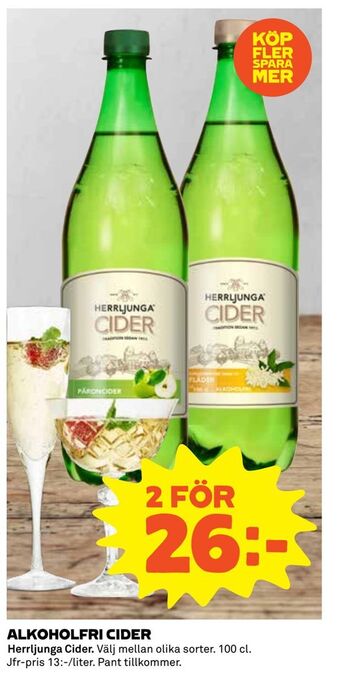 Coop Extra Alkoholfri cider erbjuda