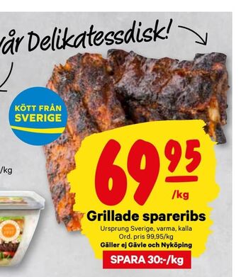 City Gross Grillade spareribs erbjuda