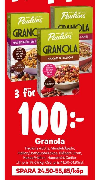 City Gross Granola erbjuda