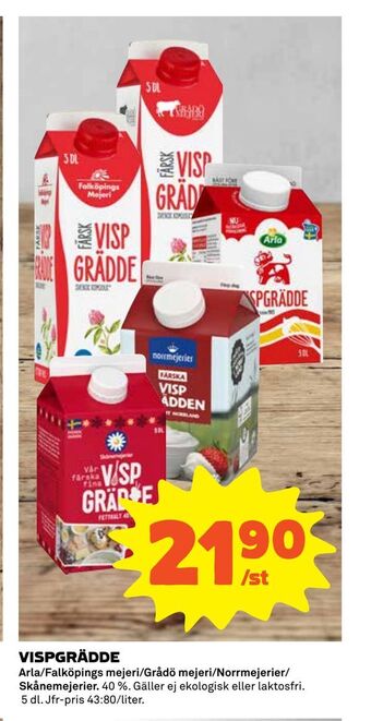 Coop Extra Vispgrädde erbjuda