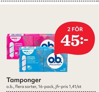 Hemköp Tamponger erbjuda