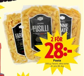 Matöppet Pasta erbjuda