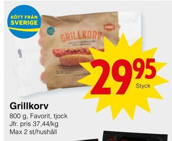 Matöppet Grillkorv erbjuda