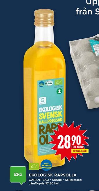 Willys Ekologisk rapsolja erbjuda