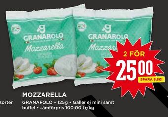 Willys Mozzarella erbjuda