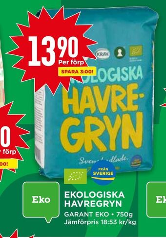 Willys Ekologiska havregryn erbjuda
