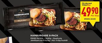 Willys Hamburgare 8-pack erbjuda