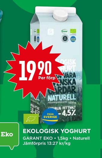 Willys Ekologisk yoghurt erbjuda
