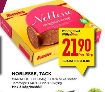 Willys Noblesse, tack erbjuda