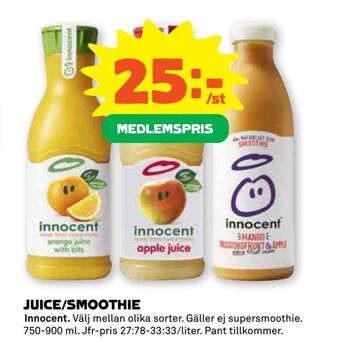 Stora Coop Juice/smoothie erbjuda