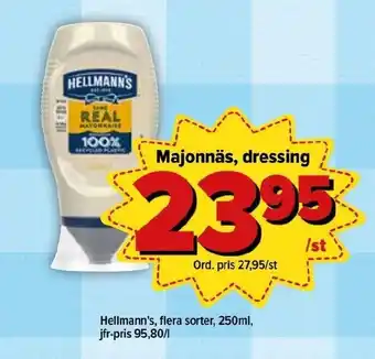 Östenssons Hellmann's Majonnäs, dressing 250 ml erbjuda