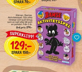 Leklust Kärnan Bamse erbjuda