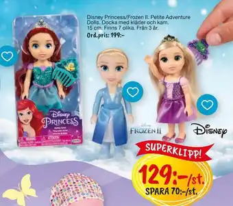 Leklust Disney Princess/Frozen II Petite Adventure Dolls erbjuda