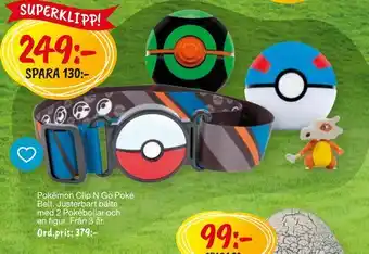 Leklust Pokémon Clip N Go Poké Belt erbjuda