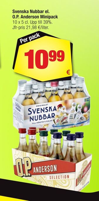 Calle Svenska Nubbar el. O.P. Anderson Minipack erbjuda